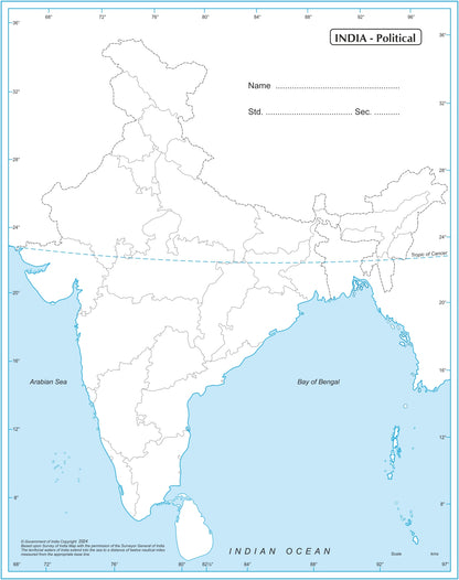 Outline Map of India and wold both Political and Physical set of 100